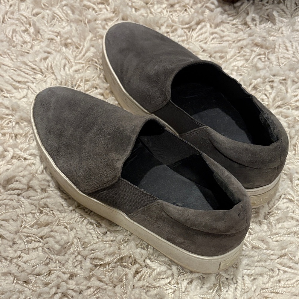 Vince Dark Gray Suede Men's Loafers